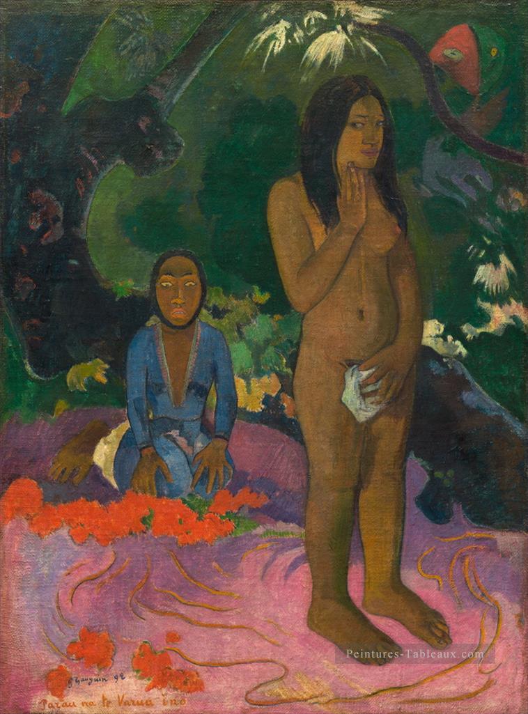 Parau na te varua ino Paroles du diable postimpressionnisme Primitivisme Paul Gauguin Peintures à l'huile